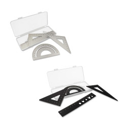 Zestaw szkolny linijki 2 ekierki i kątomierz | Kaulana