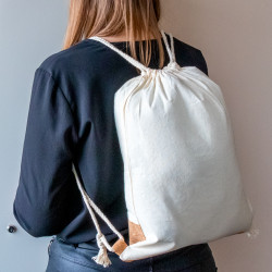 Bawełniany worek ze sznurkiem z korkowym elementem | Rontay