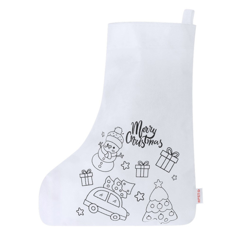 Skarpeta świąteczna do kolorowania świąteczny wzór kredki