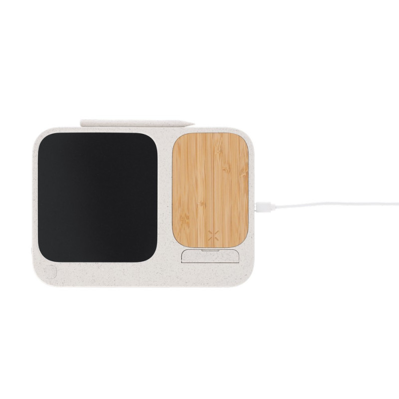 Ładowarka bezprzewodowa 15W tablica cyfrowa stojak na telefon