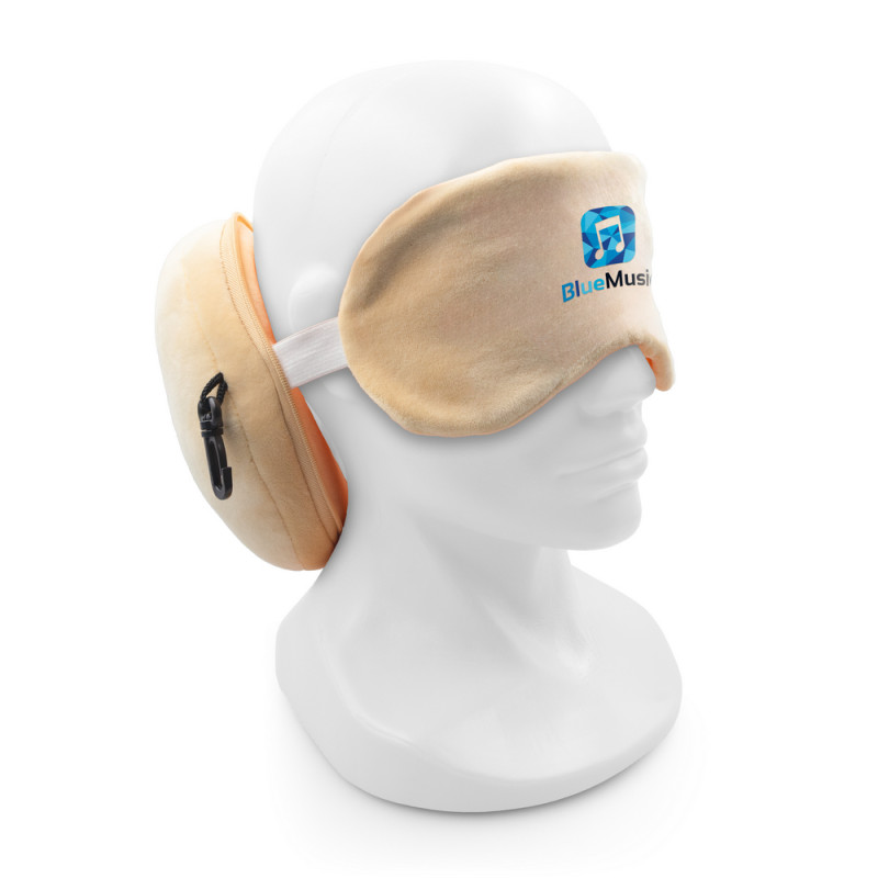 Pluszowy pies zagłówek podróżny maska na oczy | Atta