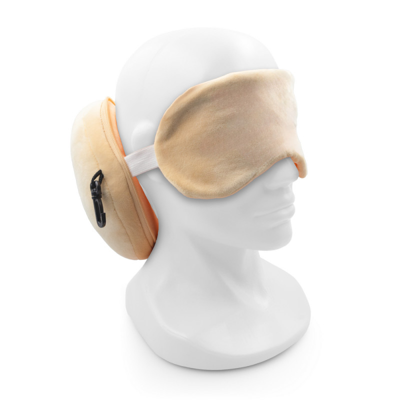 Pluszowy pies zagłówek podróżny maska na oczy | Atta