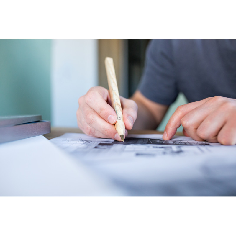 Drewniany długopis z trzonem o przekroju kwadratowym | Arisoa