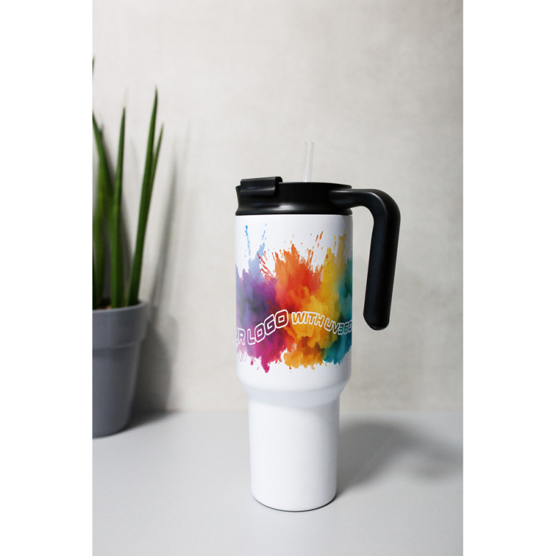 Kubek termiczny 1100 ml Air Gifts z ergonomicznym uchwytem | Ony