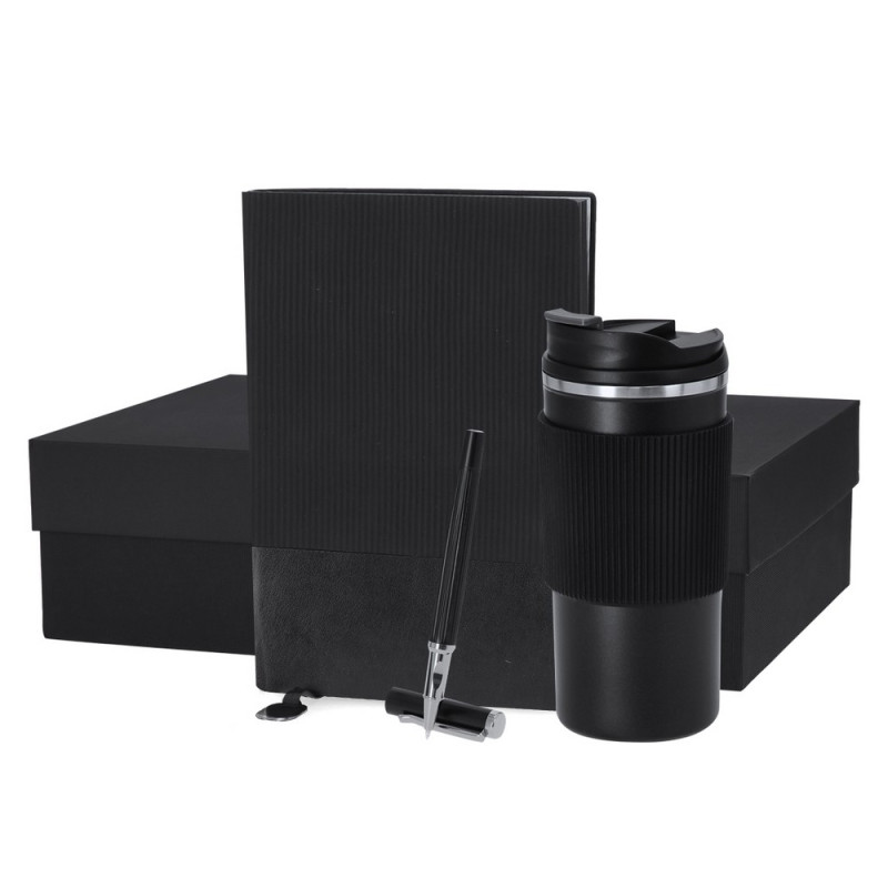 Zestaw upominkowy kubek termiczny 470 ml notatnik A5 pióro kulkowe pudełko podarunkowe