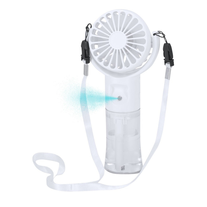 Wentylator kieszonkowy ze spryskiwaczem smycz