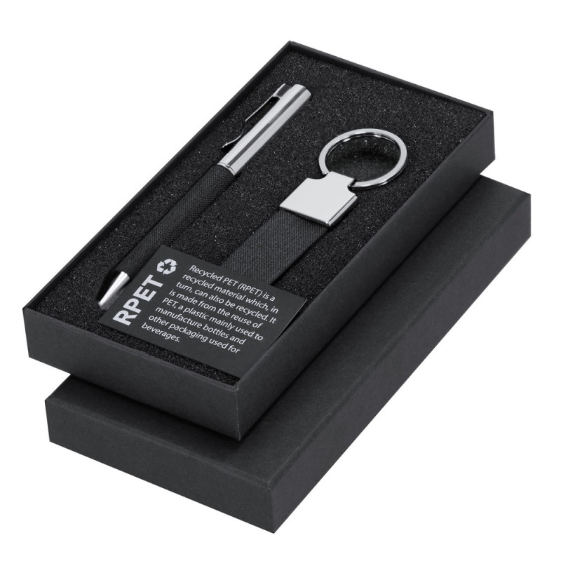 Zestaw upominkowy brelok długopis pudełko podarunkowe