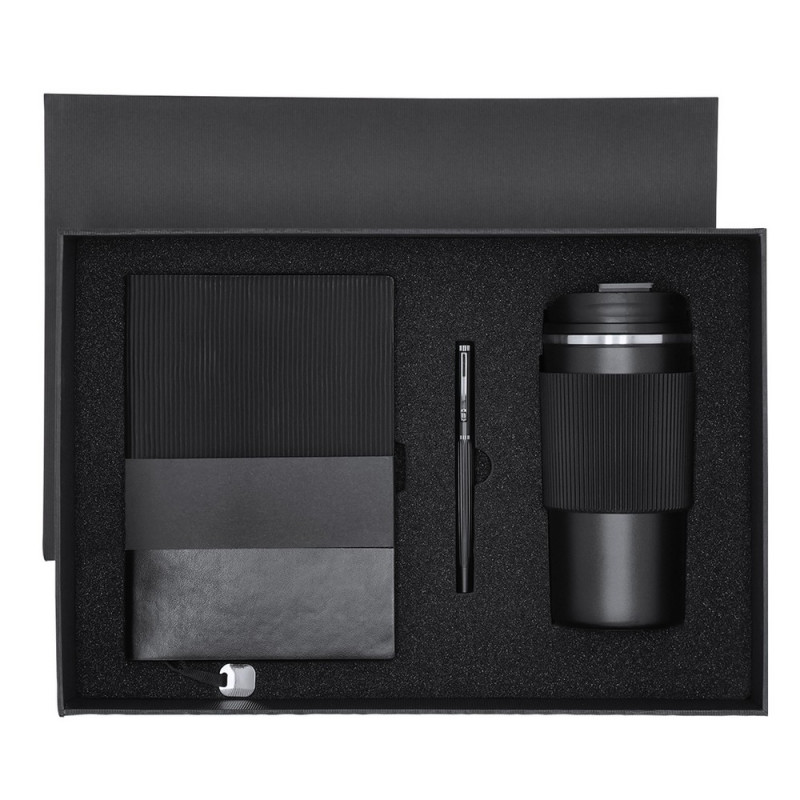 Zestaw upominkowy kubek termiczny 470 ml notatnik A5 pióro kulkowe pudełko podarunkowe