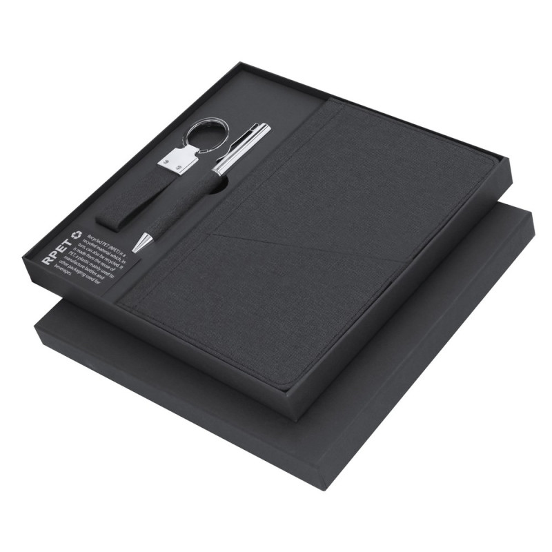 Zestaw upominkowy brelok notatnik ok A5 długopis pudełko podarunkowe