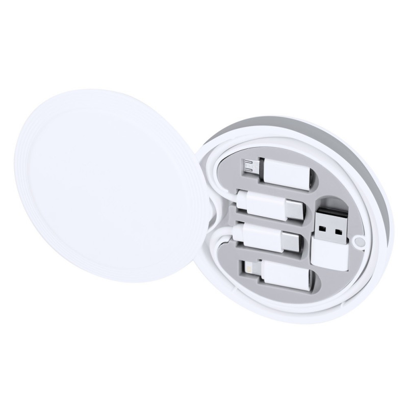 Kabel do ładowania i synchronizacji  adaptery w komplecie etui z karabińczykiem