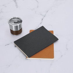 Notatnik ok A5 ze skóry z recyklingu