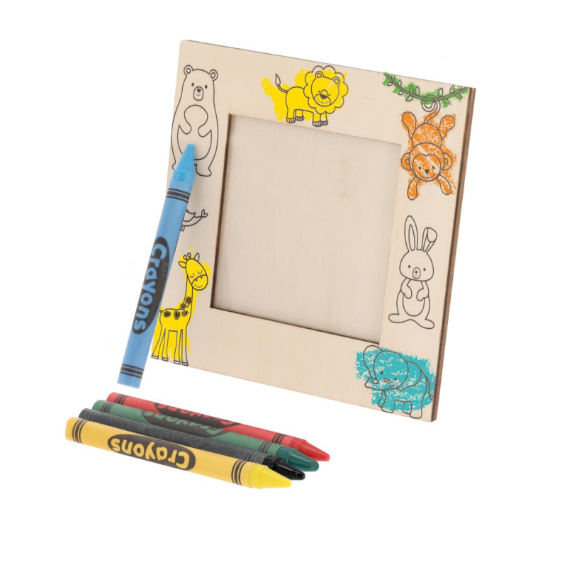 Ramka do zdjęć do kolorowania kredki