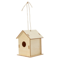 Domek dla ptaków do malowania 6 farbek i pędzelek