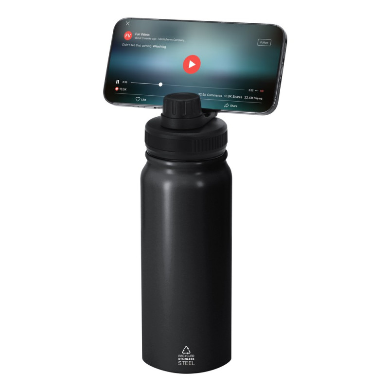 Butelka termiczna 600 ml ze stali nierdzewnej z recyklingu magnetyczny obrotowy stojak na telefon