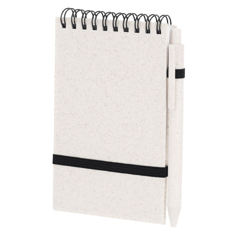 Zestaw biurowy notes kubek długopis ze słomy pszenicznej