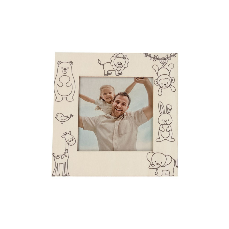 Ramka do zdjęć do kolorowania kredki