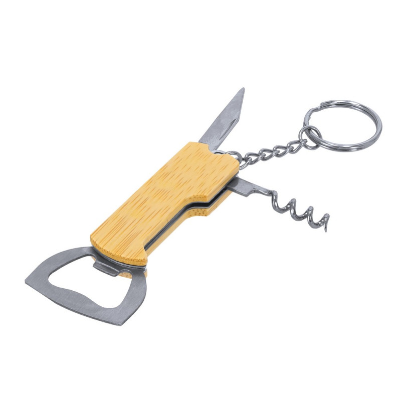Bambusowy nóż kelnerski otwieracz do butelek brelok