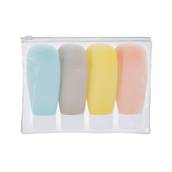 Zestaw podróżny kosmetyczka 4 pojemniki