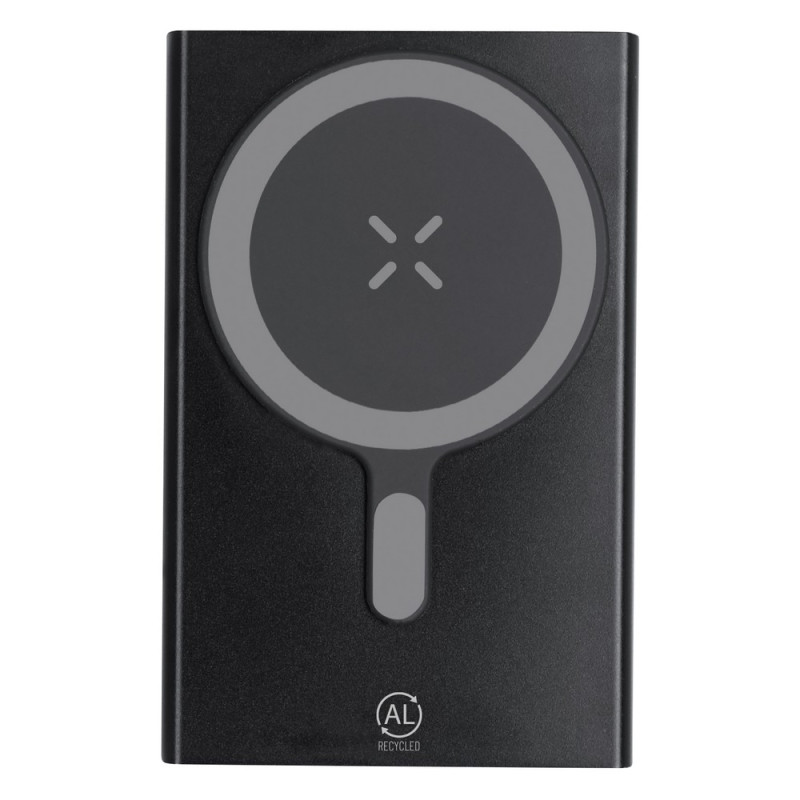 Magnetyczny bezprzewodowy power bank 5000 mAh z aluminium z recyklingu ładowarka bezprzewodowa 15W