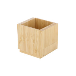 Bambusowa ładowarka bezprzewodowa 15W pojemnik na przybory do pisania podgrzewacz do kubka