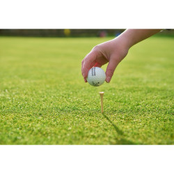 Zestaw drewnianych akcesoriów golfowych