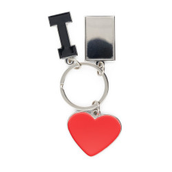 Brelok do kluczy "I love " z metalową plakietką | Lydus