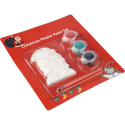 Święty Mikołaj do malowania farbki i pędzelek