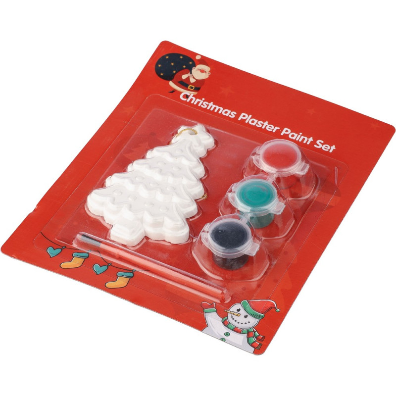 Choinka do malowania farbki i pędzelek