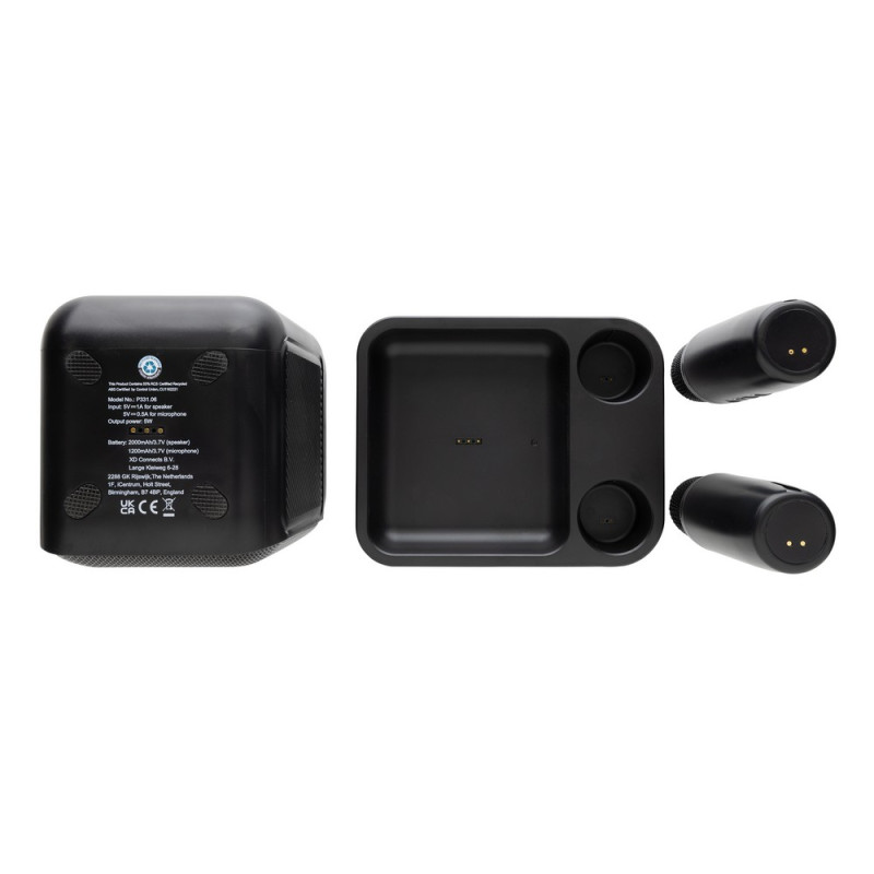 Zestaw do karaoke Singvibe głośnik bezprzewodowy i dwa mikrofony