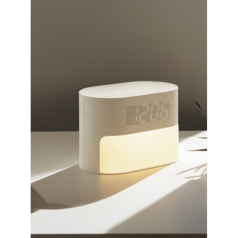 Zegar na biurko budzik z funkcją białego szumu