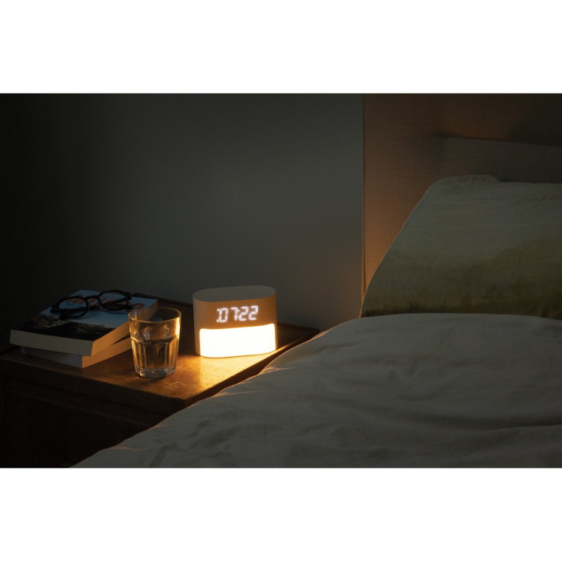 Zegar na biurko budzik z funkcją białego szumu