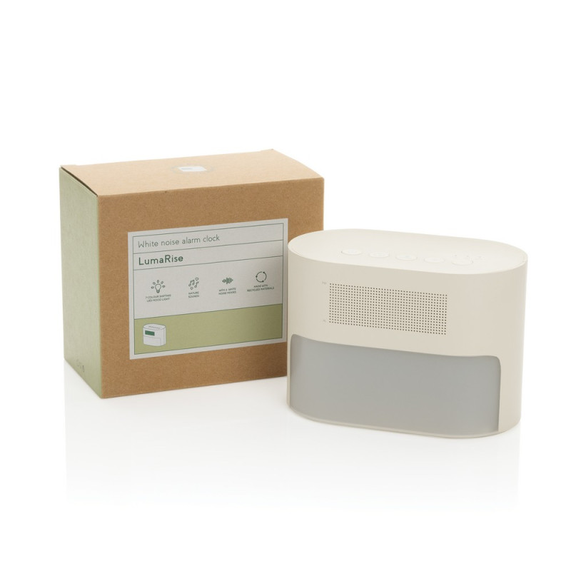 Zegar na biurko budzik z funkcją białego szumu