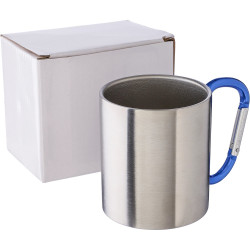 Metalowy kubek 185 ml z karabińczykiem