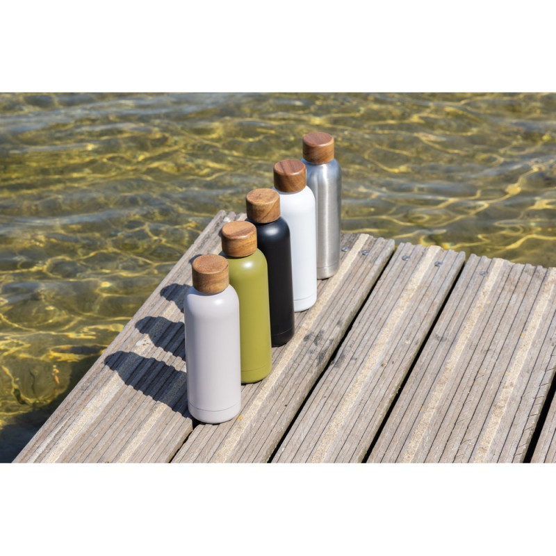 Butelka termiczna 500 ml Wood stal nierdzewna z recyklingu