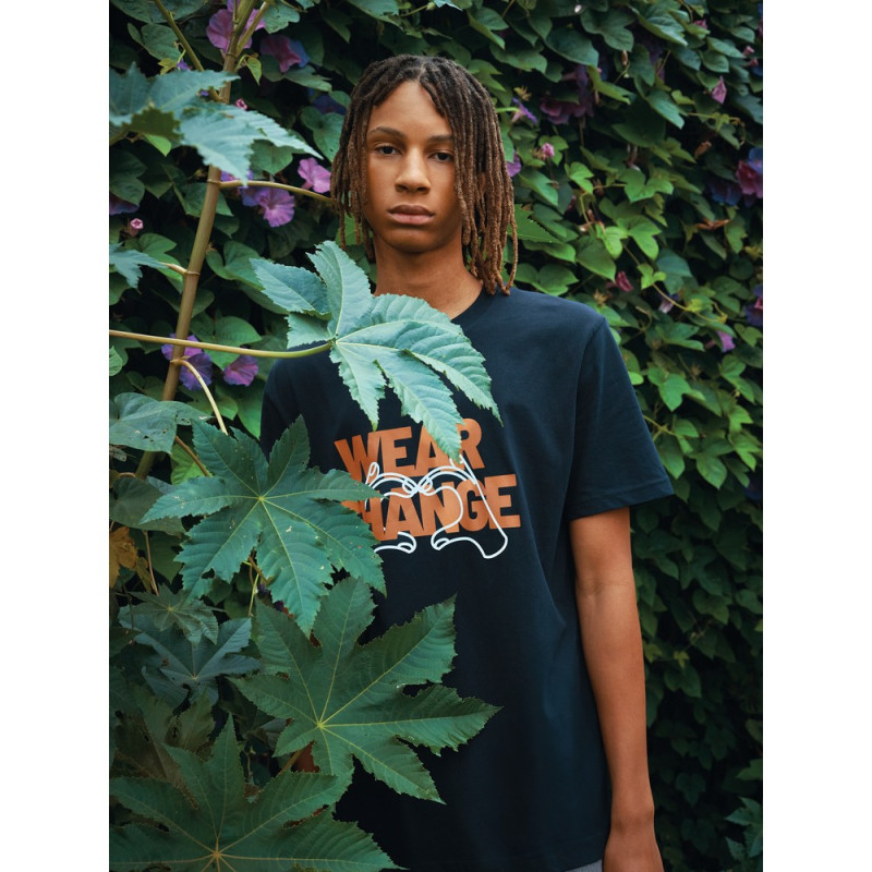 Luźna koszulka Iqoniq Kakadu bawełna z recyklingu