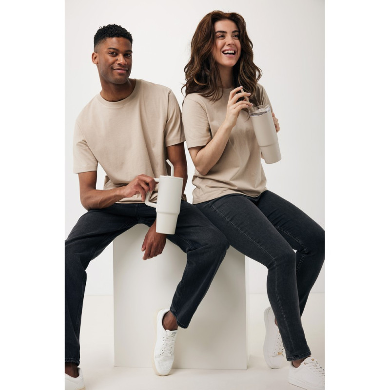 Luźna koszulka Iqoniq Kakadu bawełna z recyklingu