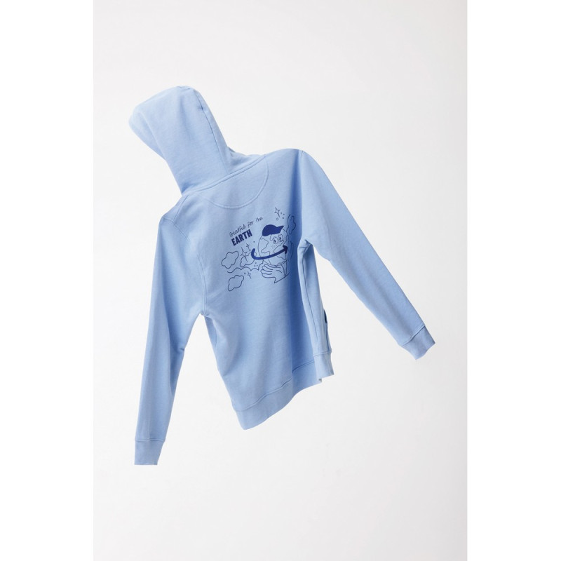 Lekka bluza z kapturem Iqoniq Rila bawełna z recyklingu