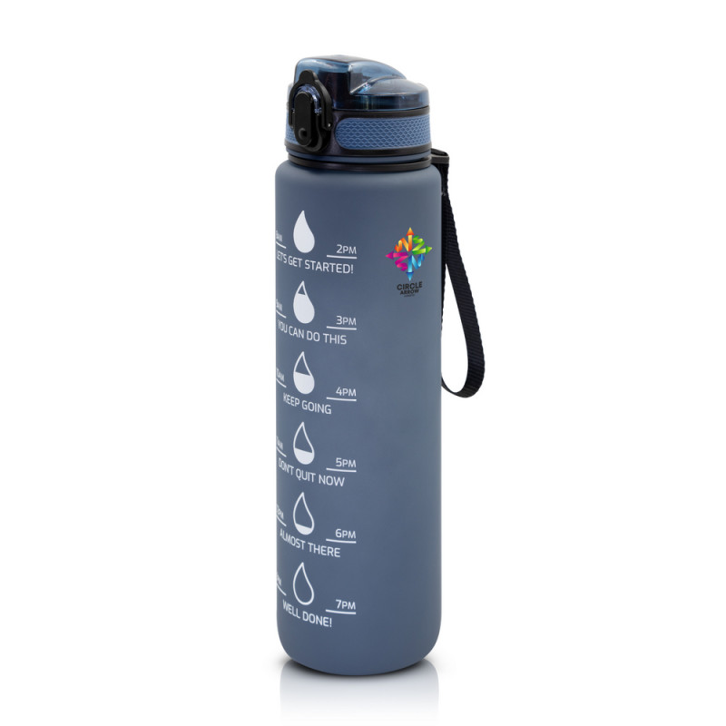 Butelka sportowa 1000 ml z miarką motywacyjną | Bennie