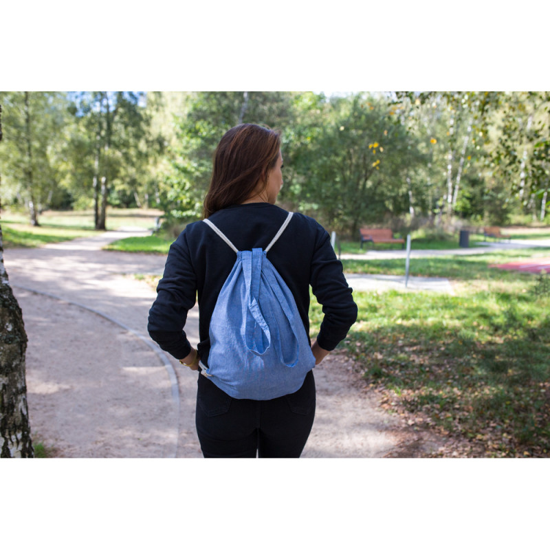 Worek ze sznurkiem i torba na zakupy z bawełny z recyklingu 2 w 1 | Jamarion