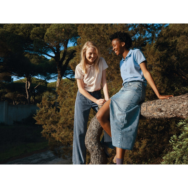 Damska koszulka polo Iqoniq Yosemite tkanina pique z bawełny z recyklingu