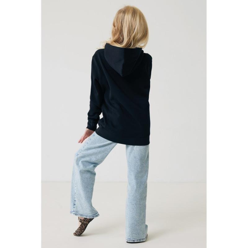 Dziecięca bluza z kapturem i kieszeniami Iqoniq Yengo z bawełny z recyklingu