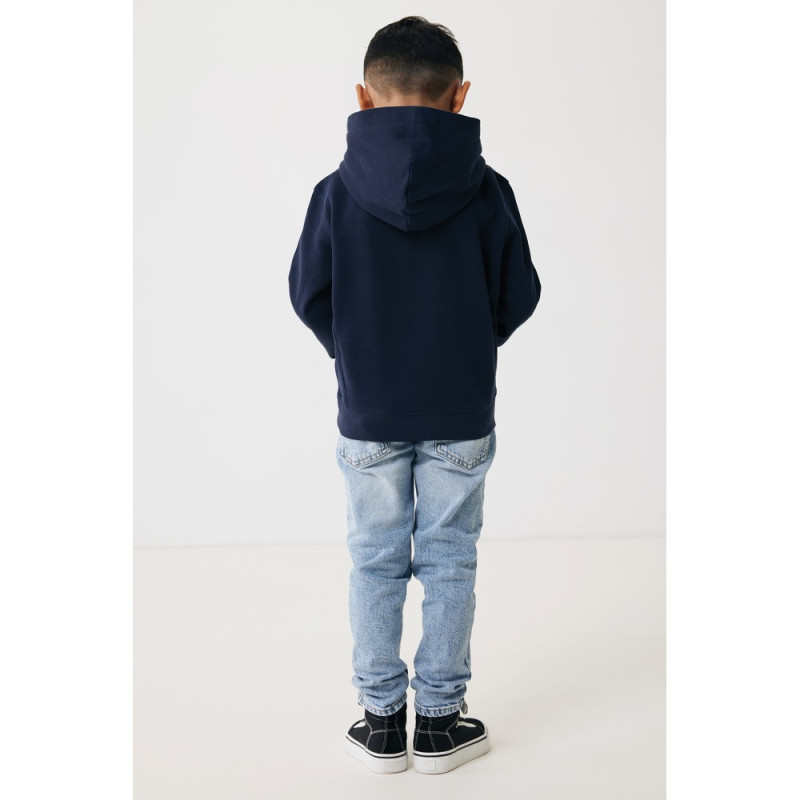 Dziecięca bluza z kapturem i kieszeniami Iqoniq Yengo z bawełny z recyklingu