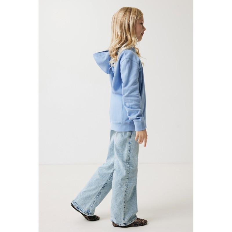 Dziecięca bluza z kapturem i kieszeniami Iqoniq Yengo z bawełny z recyklingu