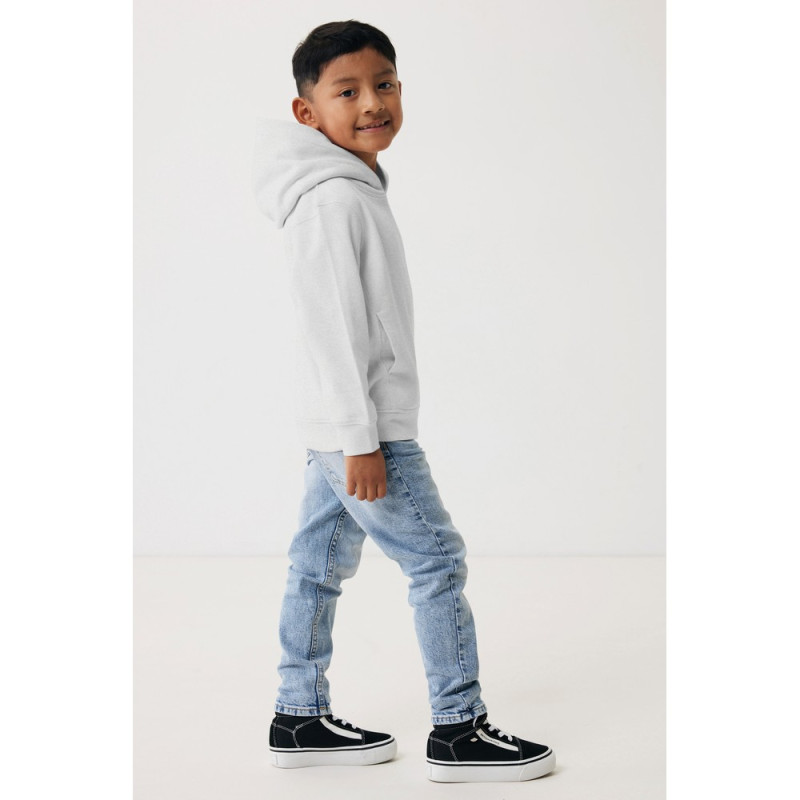 Dziecięca bluza z kapturem i kieszeniami Iqoniq Yengo z bawełny z recyklingu