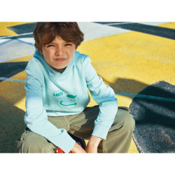 Dziecięca bluza z kapturem i kieszeniami Iqoniq Yengo z bawełny z recyklingu