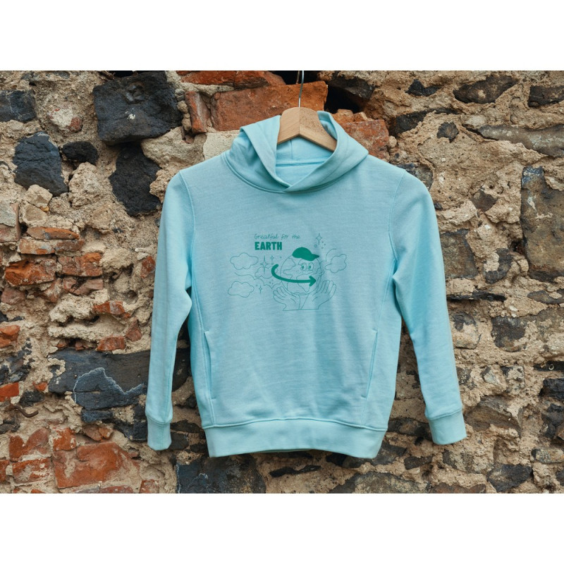 Dziecięca bluza z kapturem i kieszeniami Iqoniq Yengo z bawełny z recyklingu