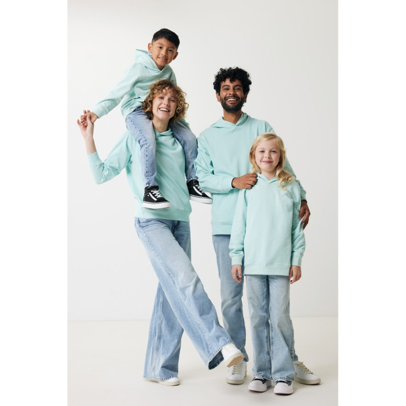 Dziecięca bluza z kapturem i kieszeniami Iqoniq Yengo z bawełny z recyklingu