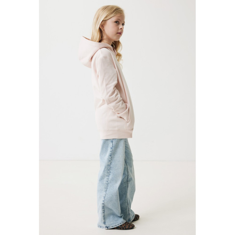 Dziecięca bluza z kapturem i kieszeniami Iqoniq Yengo z bawełny z recyklingu