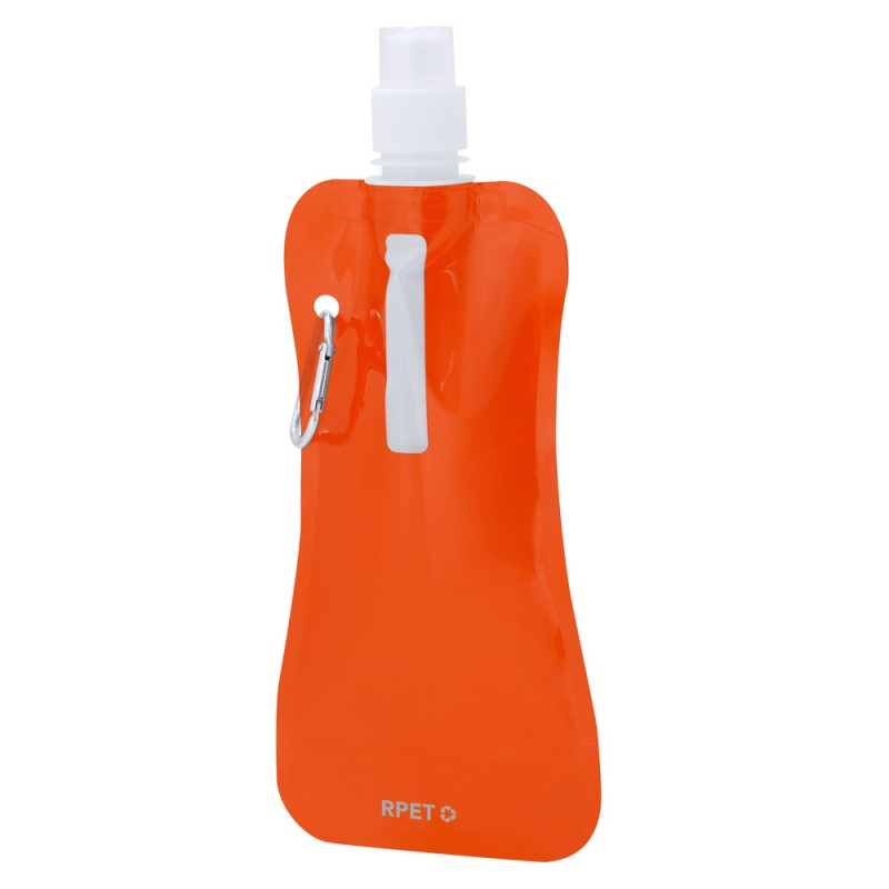 Składany bidon 400 ml z karabińczykiem RPET