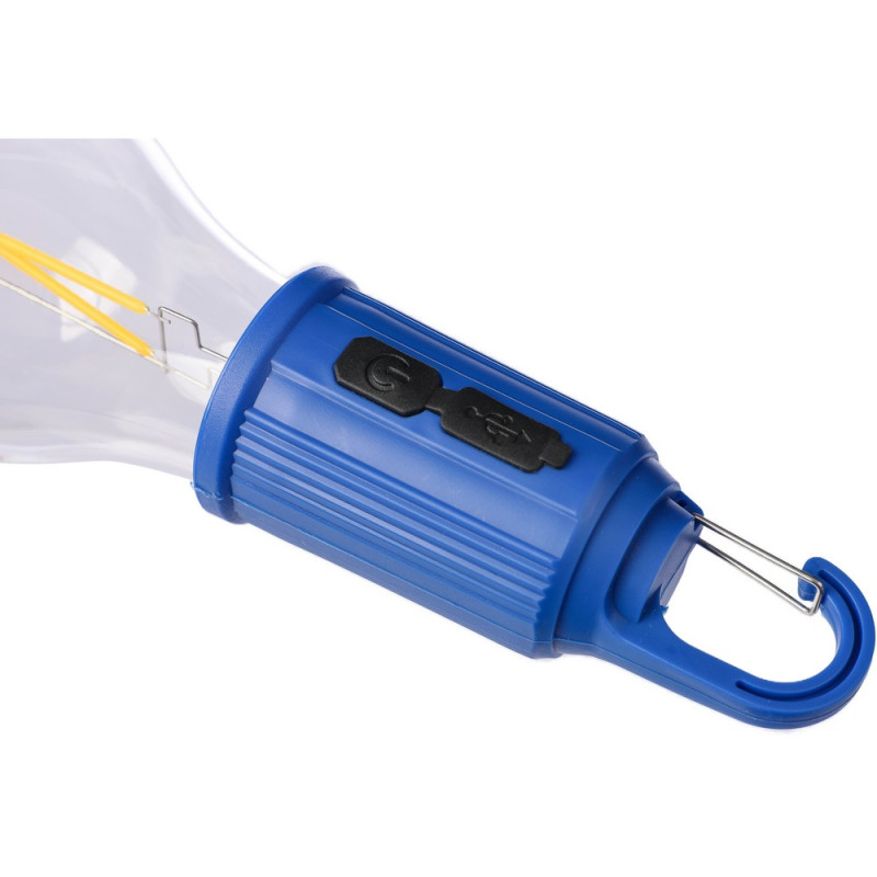 Wisząca lampka "żarówka" karabińczyk